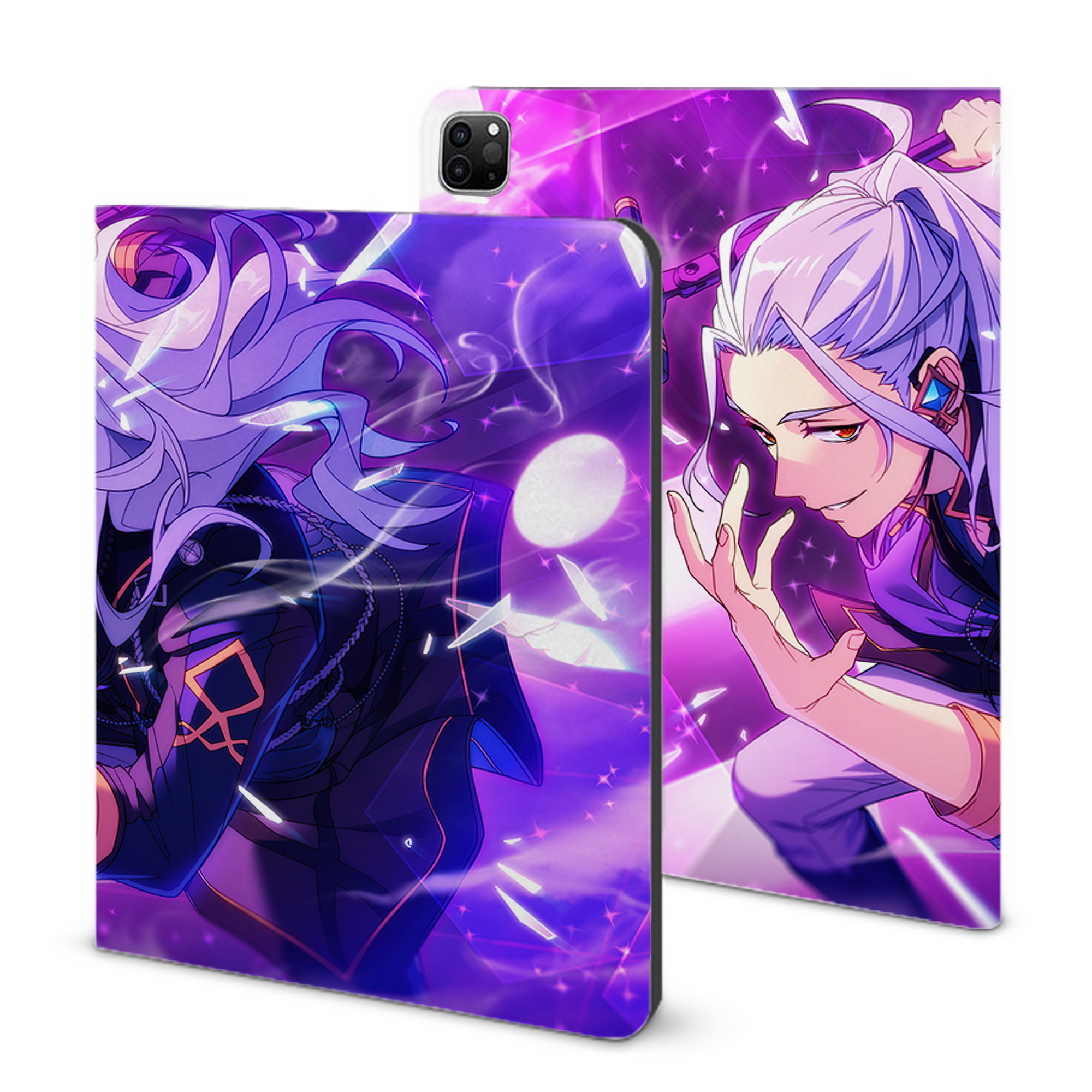（画像用） あんさんぶるスターズ! Ensemble Stars IPad ケース ブック型 PUレザー TPU 耐衝撃 軽量 薄型 ペン収納なし 全面保護 IPad 各モデル対応